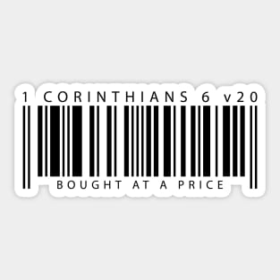 Bought at a Price, 1 Corinthians 6:20 Sticker